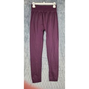 Zenana Outfitters Burgundy Fleece Lined Leggings Plus Size 2X 3X NP-5688X Plum